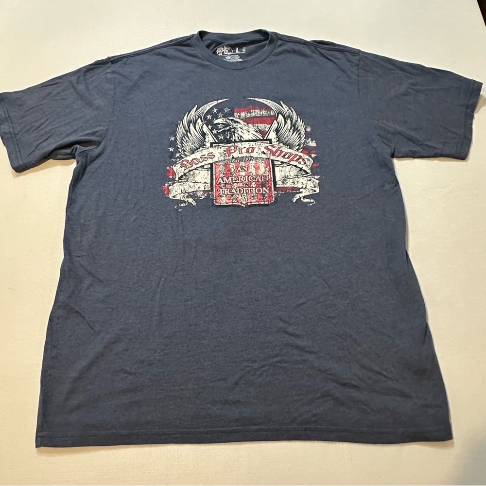 Bass Pro Shops Graphic Tee Eagle American Flag Size Large